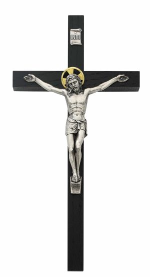 8 in. Black Crucifix Boxed