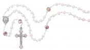 6mm Pink and Venetian Miraculous Rosary Boxed