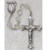 Crystal Tin Cut Rosary Boxed