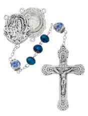 Lourdes Metallic Rosary Boxed