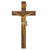 13 in. Walnut Crucifix Boxed