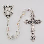 Aurora Glass April Rosary Boxed