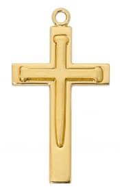 Gold over Sterling Silver Cross Boxed