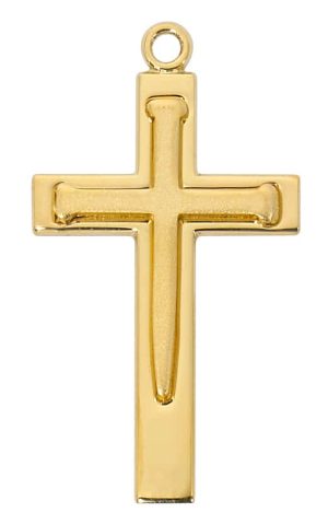 Gold over Sterling Silver Cross Boxed