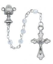 Crystal Communion Rosary with Cross Boxed