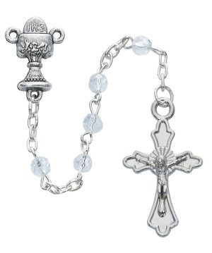 Crystal Communion Rosary with Cross Boxed