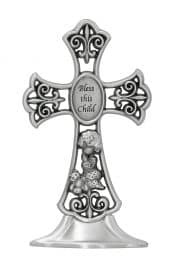 4.5 in Baby girl Standing Cross Boxed