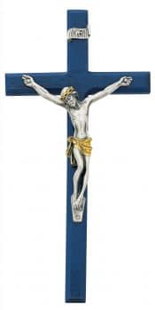 10in Navy Blue Crucifix with Two Tone corpus