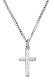 Sterling Cross on Baby Chain and Boxed