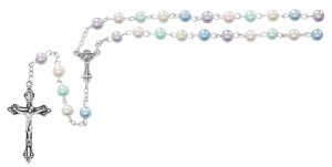 6mm Multi Color Chalice Rosary Boxed