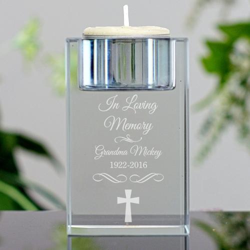 Engraved In Loving Memory Votive Candle Holder