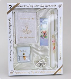 Marian Children's Mass Book First Communion Deluxe Presentation Set Girl