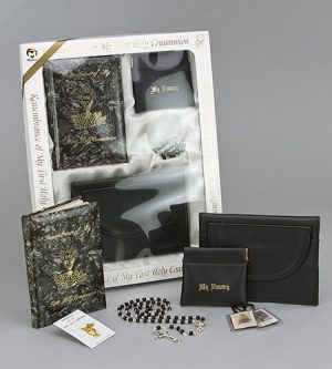 Marian Children's Mass Book First Communion Deluxe Wallet Set Boy