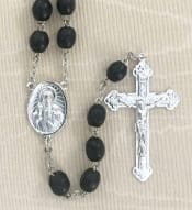 Black Wood Rosary Beads