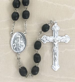Black Wood Rosary Beads