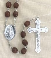 Brown Wood Rosary Beads