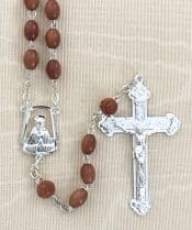 Brown Oval Coco Rosary Beads