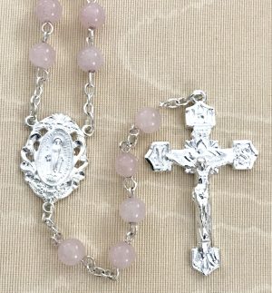 Rose Quartz Rosary Beads
