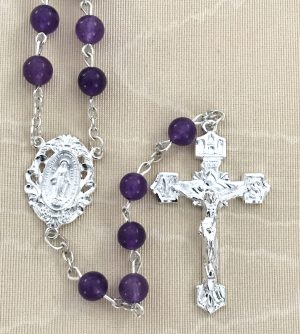 Amethyst Gemstone Rosary Beads