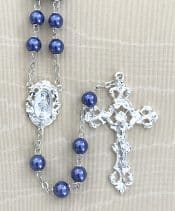 Round Purple Pearl Rosary Beads