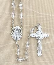 Tin Cut Crystal Rosary Beads