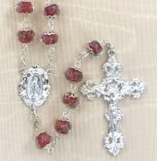 Hand Painted Rose Rosary Beads