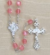 Pink Pearl Loc Link Rosary Beads