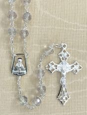 Crystal Glass Double Capped Rosary Beads