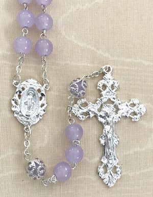 Amethyst Romagna Rosary Beads Capped Our Father