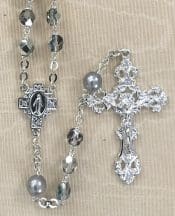Aurora Borealis with Pearl Our Father Rosary Beads