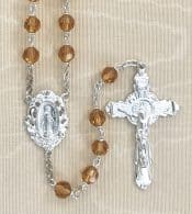 Tin Cut Topaz Loc Link Rosary Beads