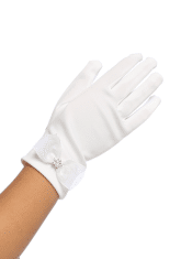 First Communion Gloves with Bow