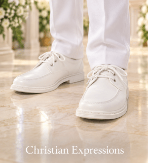 Boys White Lace Up First Communion Shoes