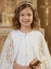Lace Cape with Ribbon Tie