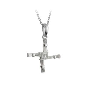 Sterling Silver St. Brigid's Cross Pendant for Kids