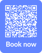 qr sticker blue
