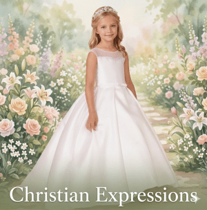Classic Satin with Pleats First Communion Dress with Train