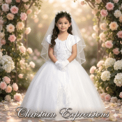 First Communion Dress Our Lady of Guadalupe with Bolero Jacket