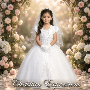 First Communion Dress Our Lady of Guadalupe with Bolero Jacket