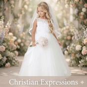 First Communion Dress Illusion Neckline Lace Bodice with 3D Flowers