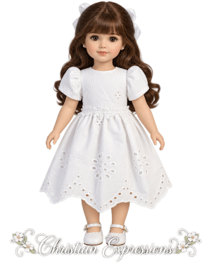 First Communion Doll Dress Matches Dress SP179z