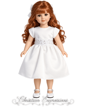 First Communion Doll Dress Matches Dress SP185Z