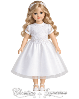 First Communion Doll Dress Matches Dress SP190Z
