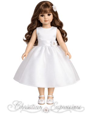 First Communion Doll Dress Matches Dress SP199