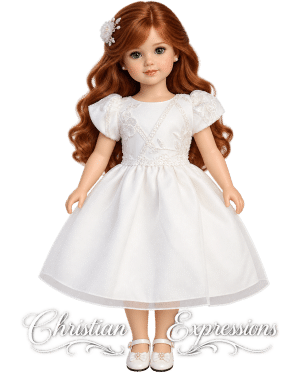 First Communion Doll Dress Matches Dress SP205
