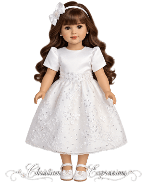 First Communion Doll Dress Matches Dress SP213