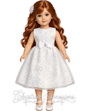 First Communion Doll Dress Matches Dress SP214