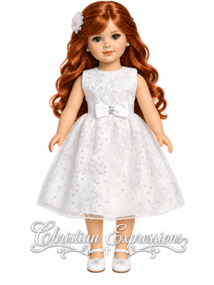 First Communion Doll Dress Matches Dress SP214