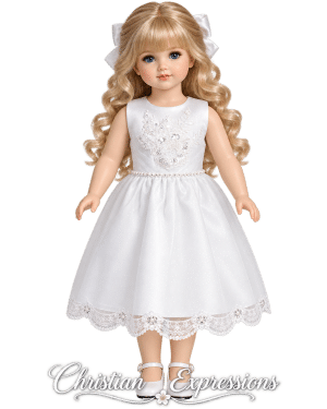 First Communion Doll Dress Matches Dress SP727