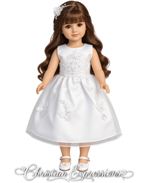 First Communion Doll Dress Matches Dress SP728